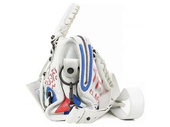 Balenciaga Mini Gravity Motorbag Blanco - vista 2