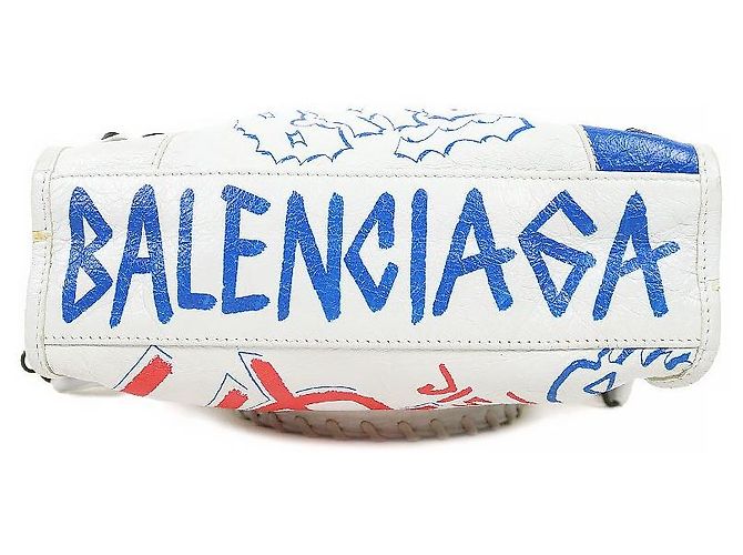 Balenciaga Mini Gravity Motorbag Blanco - vista 4