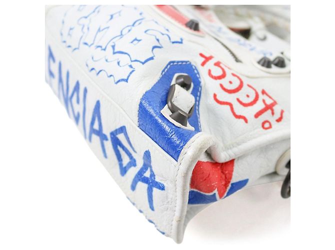 Balenciaga Mini Gravity Motorbag Blanco - vista 5