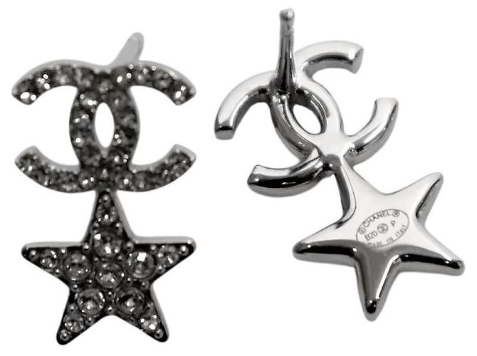 Chanel Brincos Cubic Star CC Silver - vista 4
