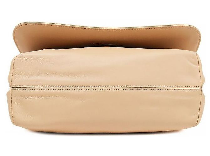 Salvatore Ferragamo Bolsa de ombro com aba bege - vista 4