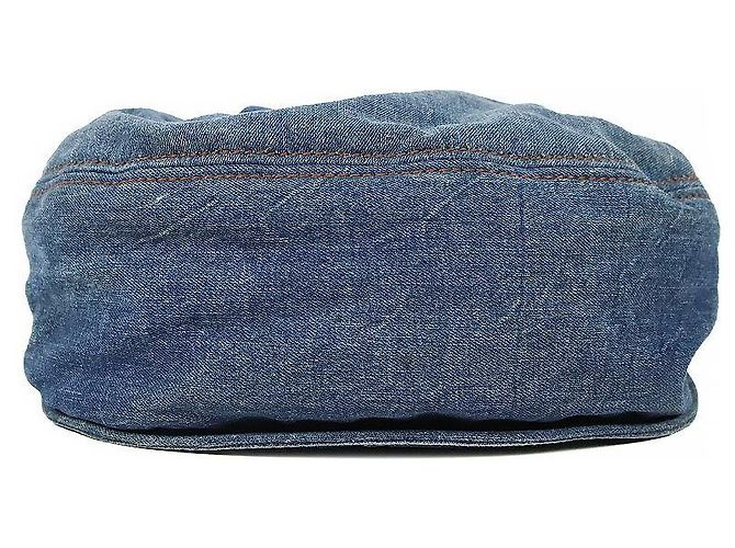 Bolso 2WAY Miu Miu de denim estampado leopardo azul marino - vue 4