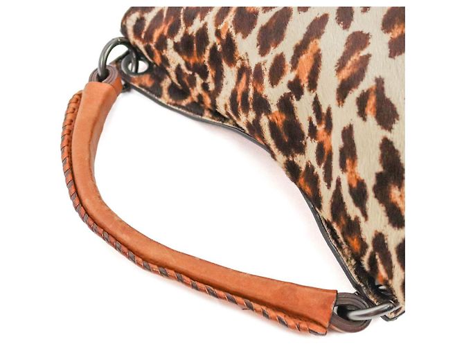Bolso 2WAY Miu Miu de denim estampado leopardo azul marino - vue 8