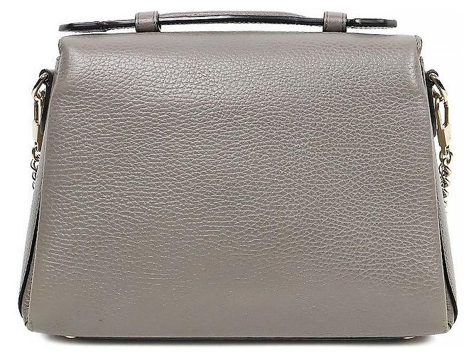 Gucci Graue Schultertasche mit Tragegriff und ineinandergreifenden Details - Ansicht 3