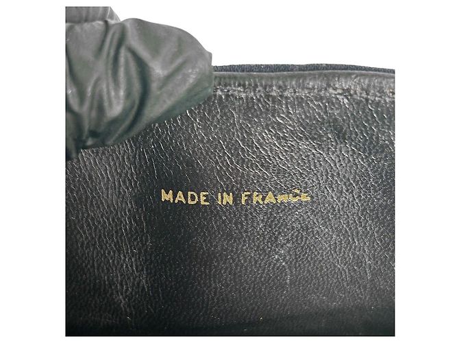 Chanel Borsa a tracolla trapuntata in tessuto blu navy con catena - vista 11