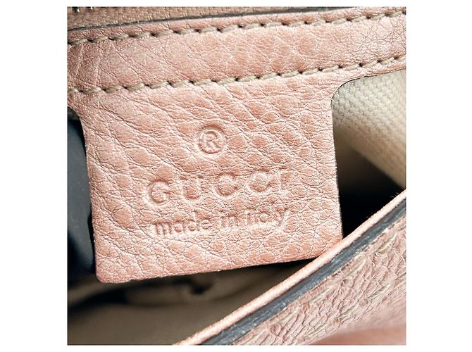 Gucci Borsa a tracolla Bamboo Bella Metallic Pink - vista 13