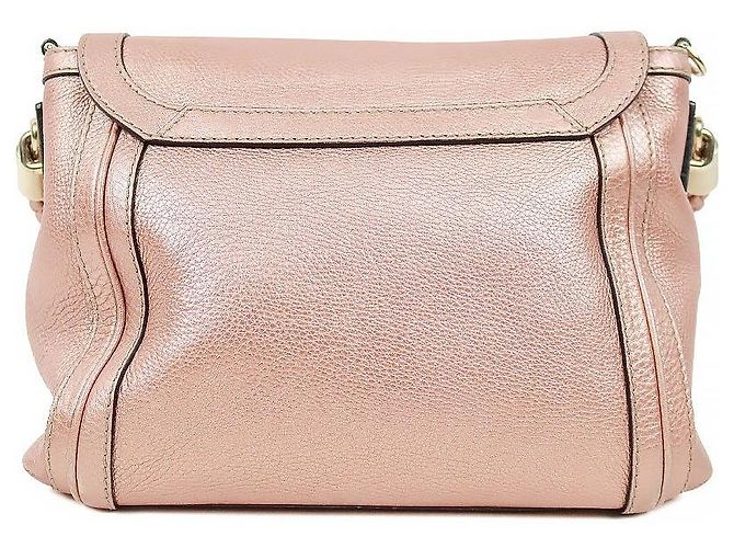 Gucci Borsa a tracolla Bamboo Bella Metallic Pink - vista 3