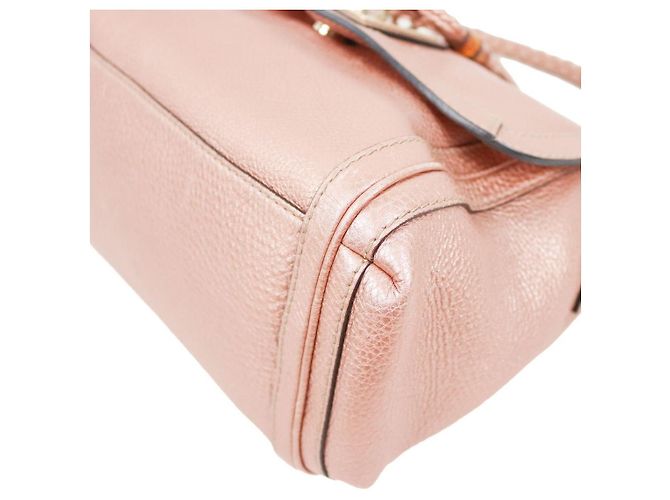 Gucci Borsa a tracolla Bamboo Bella Metallic Pink - vista 5