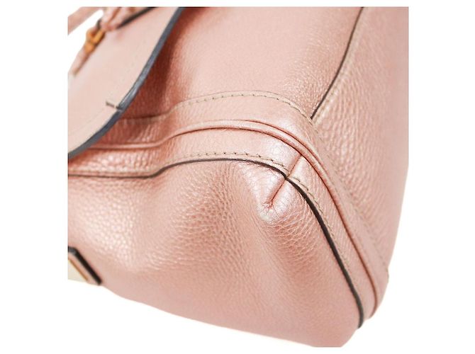 Gucci Borsa a tracolla Bamboo Bella Metallic Pink - vista 6