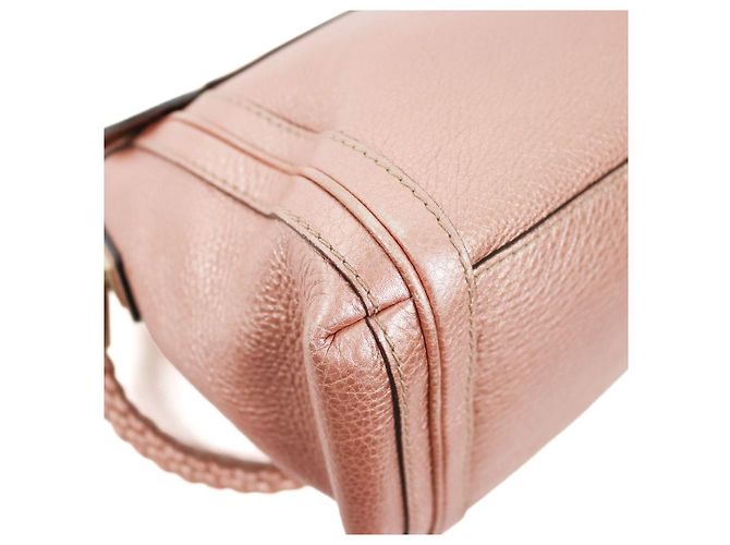 Gucci Borsa a tracolla Bamboo Bella Metallic Pink - vista 8