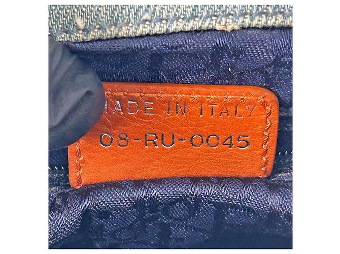 Dior Borsa a tracolla Denim Flower Logo - vista 11
