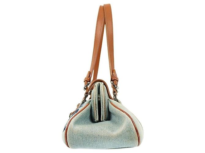 Dior Borsa a tracolla Denim Flower Logo - vista 2