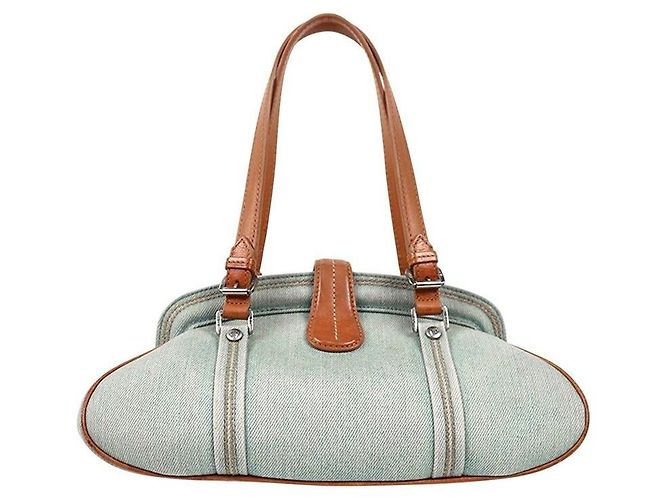 Dior Borsa a tracolla Denim Flower Logo - vista 3