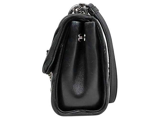 Miu Miu Borsa a tracolla matelassé nera con catena - vista 2