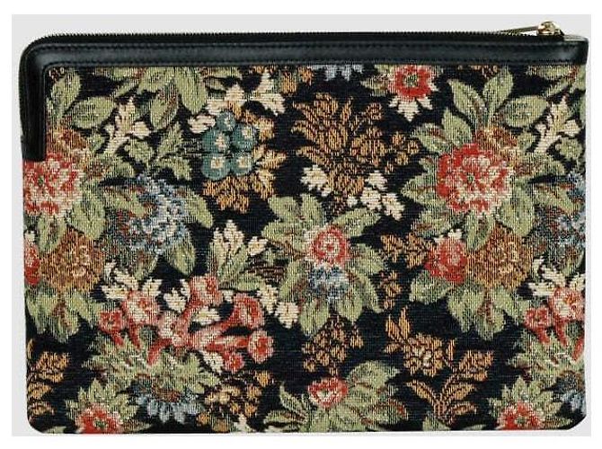 Céline Clutch mit besticktem Blumen-Logo - Ansicht 3
