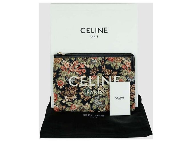 Céline Clutch mit besticktem Blumen-Logo - Ansicht 6