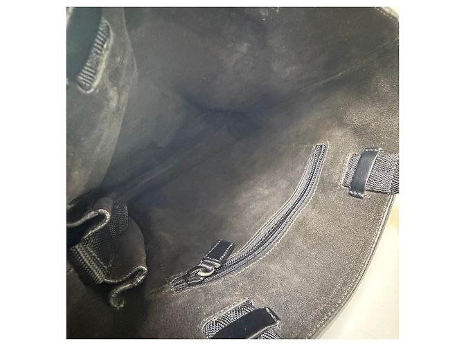 Prada Borsa Tote in pelle con logo impresso Nero - vista 13