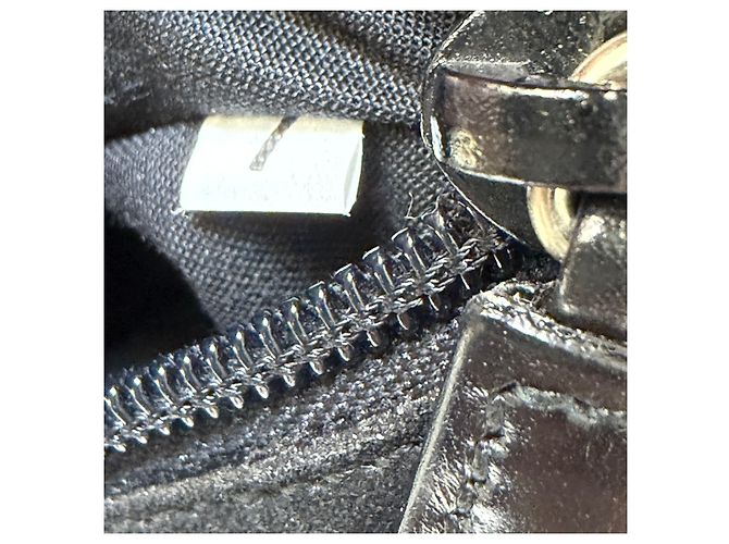 Prada Borsa Tote in pelle con logo impresso Nero - vista 16