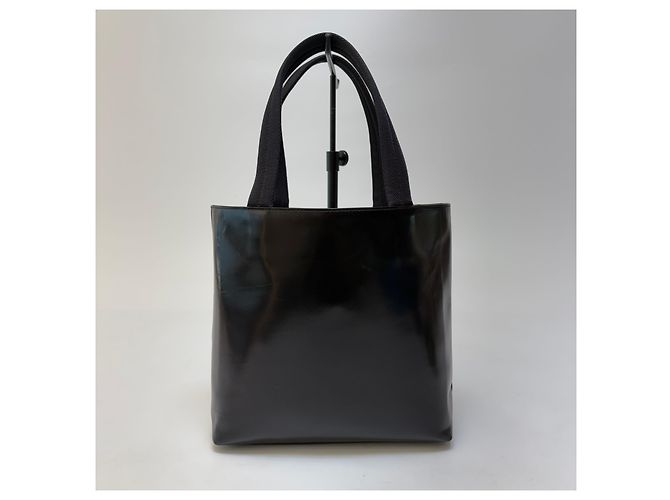 Prada Borsa Tote in pelle con logo impresso Nero - vista 6