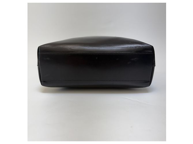 Prada Borsa Tote in pelle con logo impresso Nero - vista 9