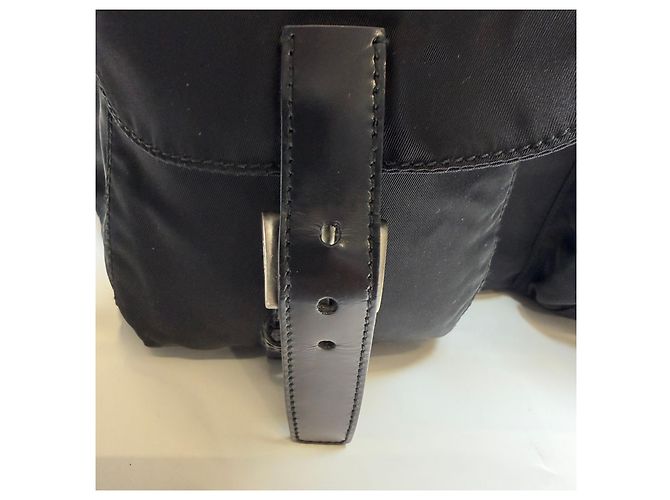 Prada Zaino in nylon nero Medium - vista 10