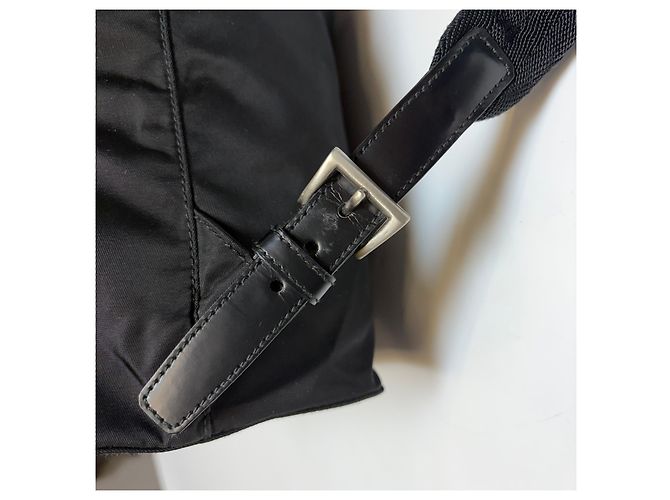 Prada Zaino in nylon nero Medium - vista 13