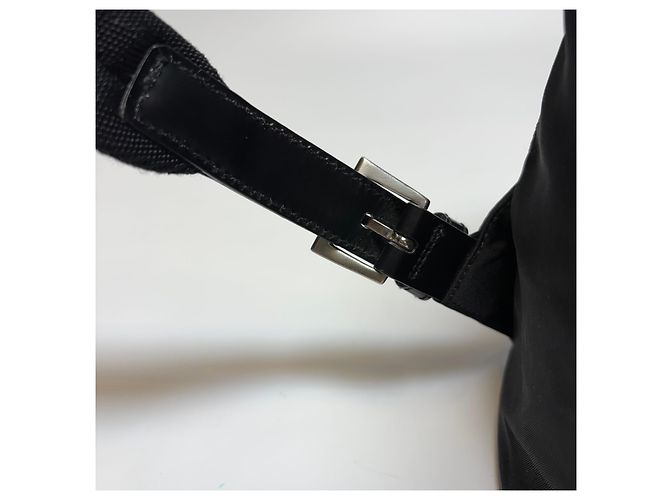 Prada Zaino in nylon nero Medium - vista 15