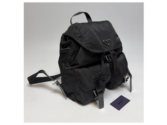 Prada Zaino in nylon nero Medium - vista 2