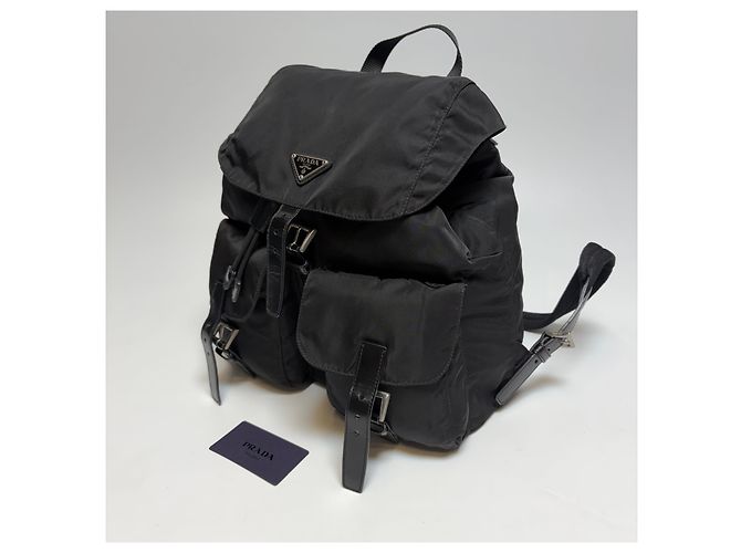 Prada Zaino in nylon nero Medium - vista 3