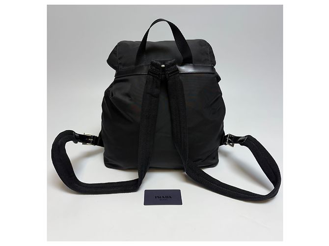 Prada Zaino in nylon nero Medium - vista 4