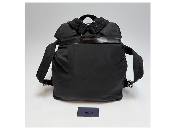Prada Zaino in nylon nero Medium - vista 5