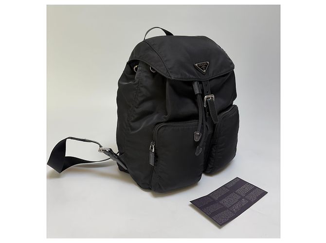 Prada Zaino in nylon a due tasche Nero Medium Unisex (High Grade, - vista 2