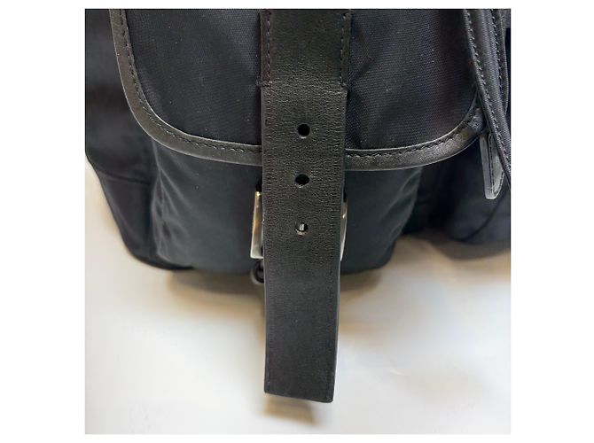 Prada Zaino in nylon con due tasche Nero Medium - vista 10
