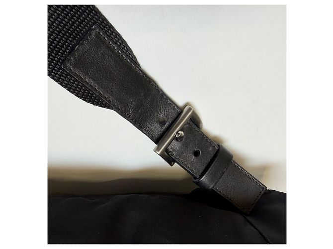 Prada Zaino in nylon con due tasche Nero Medium - vista 12