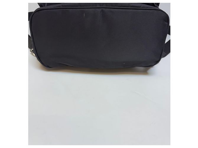 Prada Zaino in nylon con due tasche Nero Medium - vista 8