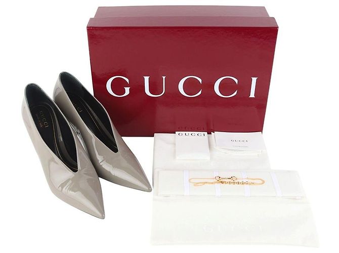 Gucci Lackleder-Pumps mit Absatz Größe - Ansicht 9