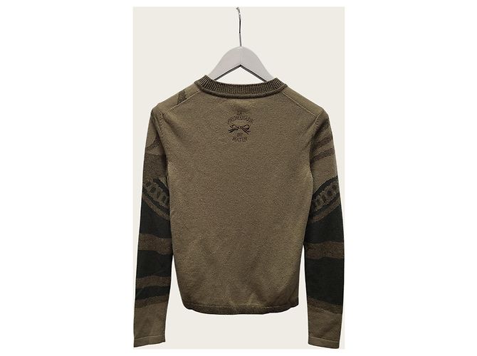 Hermès Vert de Gris Khaki Intarsia Kaschmir-Strickpullover - Ansicht 3