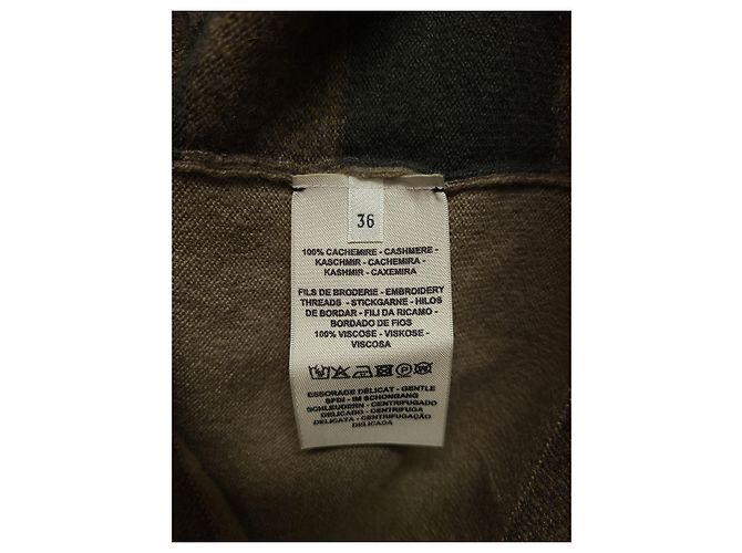 Hermès Vert de Gris Khaki Intarsia Kaschmir-Strickpullover - Ansicht 5