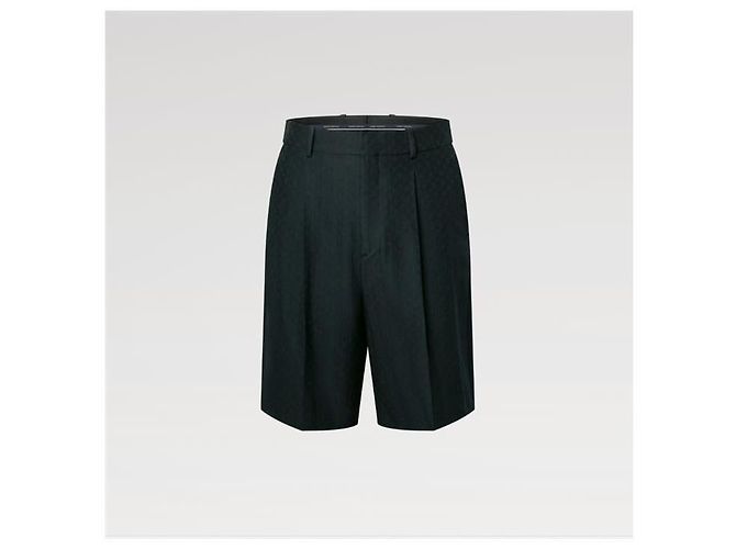 Louis Vuitton Pantaloncini sartoriali in misto seta e cotone Mini Monogram - vista 2