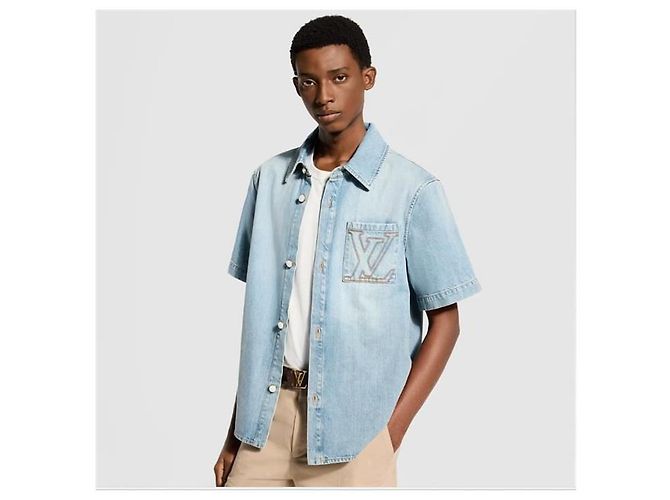 Louis Vuitton Kurzarm-Denimhemd - Ansicht 3