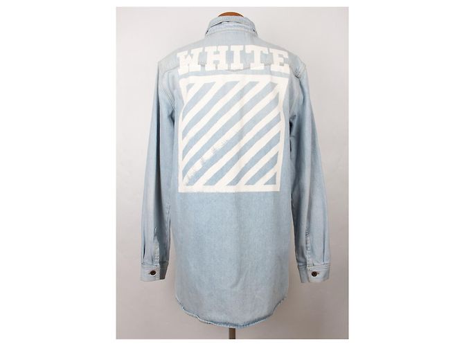 Off White Jeanshemd Blau - view 4