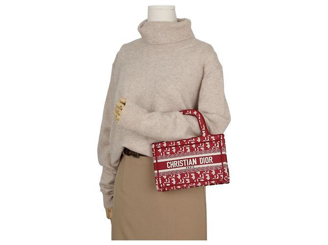 Dior Mini Bolso Tote Marrón Jacquard - vista 11