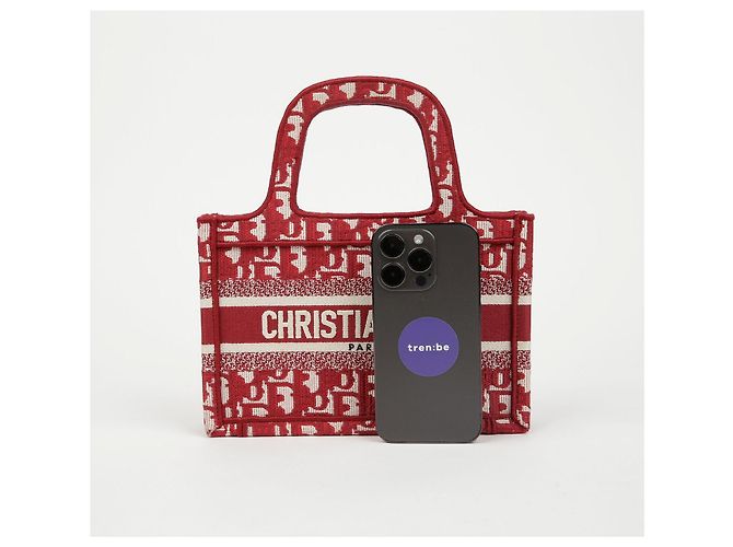 Dior Mini Bolso Tote Marrón Jacquard - vista 9