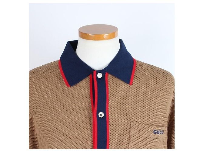 Gucci Wool-Blend PK-Hemd Braun - Ansicht 5