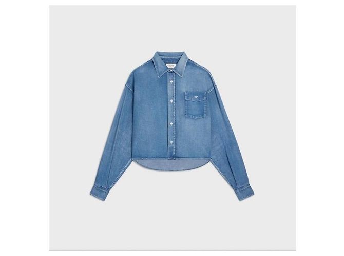 Céline Hemd aus Baumwoll-Denim Blau - Ansicht 2