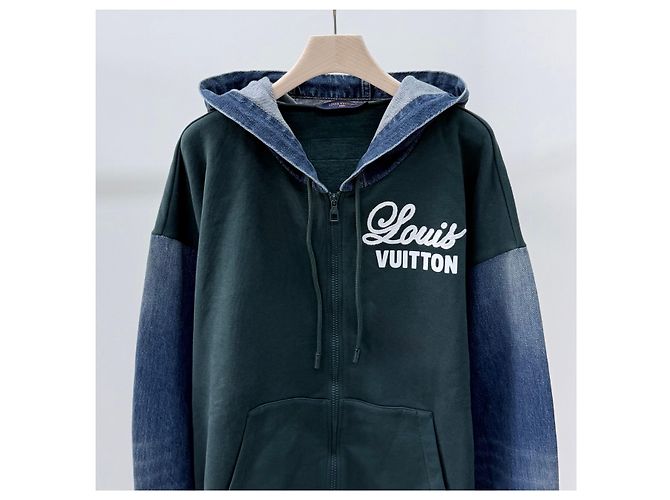 Louis Vuitton Giacca in denim ibrida con cappuccio - vista 3