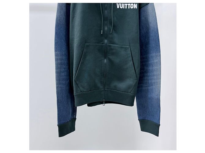 Louis Vuitton Giacca in denim ibrida con cappuccio - vista 4