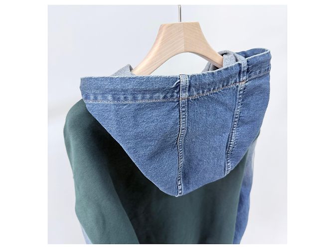 Louis Vuitton Giacca in denim ibrida con cappuccio - vista 6