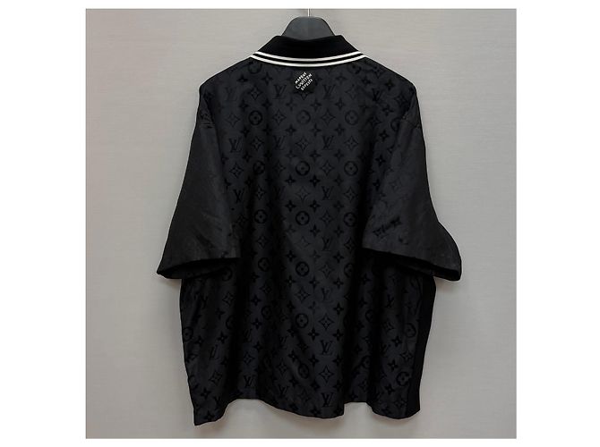 Louis Vuitton Camicia in seta a maniche corte in jacquard moiré monogram - vista 5