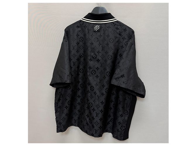 Louis Vuitton Camicia in seta a maniche corte in jacquard moiré monogram - vista 6